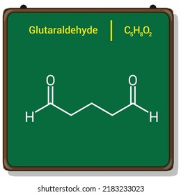 chemische Struktur von Glutaraldehyd (C5H8O2)