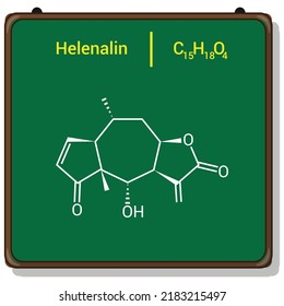 chemical structure of helenalin (C15H18O4)
