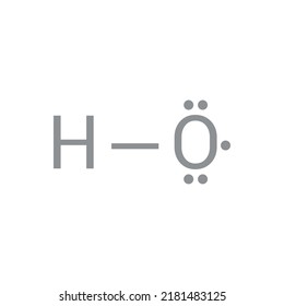 chemical structure of Hydroxyl radical (HO)