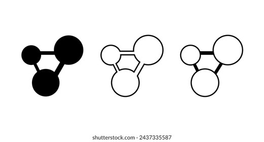 chemical structure icon in different style vector illustration.Molecula