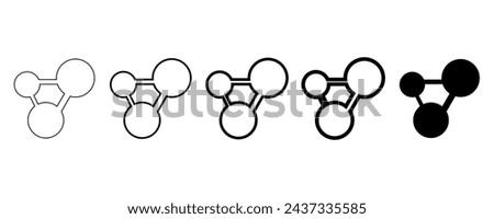 chemical structure icon in different style vector illustration.Molecula