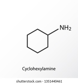 Chemical structure icon. Science lab concept, simple flat design. Isolate on white background.