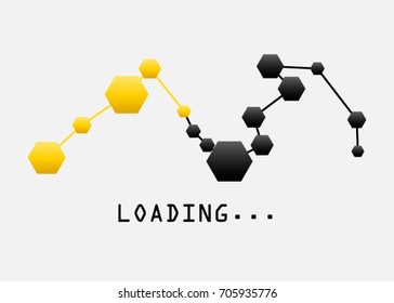 chemical structure icon. simple outline chemical structure vector icon. on white background.  Color abstract illustration. pattern hexagons grey structure of honeycomb, space to write your own text.