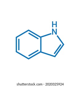 chemical structure of Indole (C8H7N)