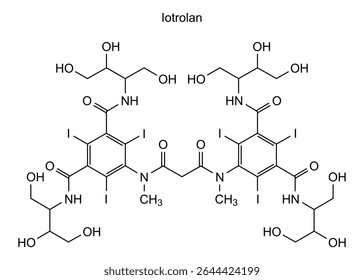 Chemical structure of iotrolan, drug substance