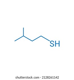 chemical structure of isoamyl mercaptan (C5H12S)