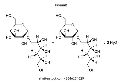 Estrutura química do isomalte, substância medicamentosa