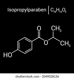 chemical structure of Isopropylparaben (C10H12O3)