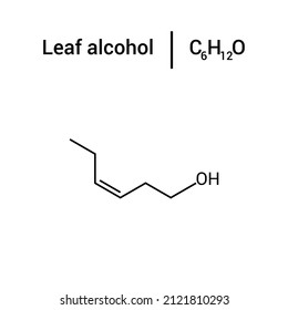 chemische Struktur des Laubalkohols (C6H12O)