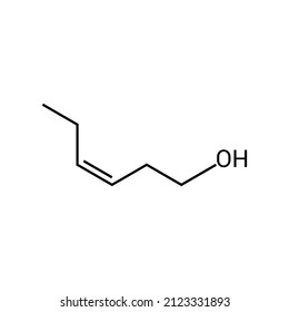 chemische Struktur des Laubalkohols (C6H12O)