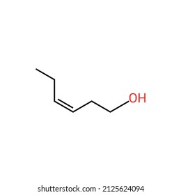 chemische Struktur des Laubalkohols (C6H12O)