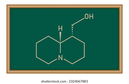 Chemical structure of Lupinine (C10H19NO). Chemical resources for teachers and students. Chemistry resources for teachers and students.