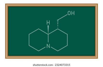 Chemical structure of Lupinine (C10H19NO). Chemical resources for teachers and students. Chemistry resources for teachers and students.