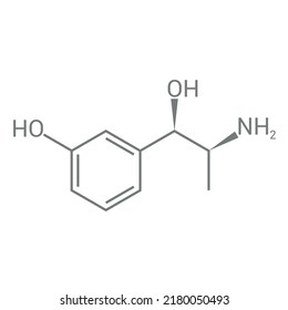 chemical structure of Metaraminol (C9H13NO2)