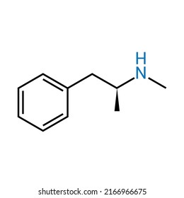 Chemical Structure Of Methamphetamine (C10H15N)