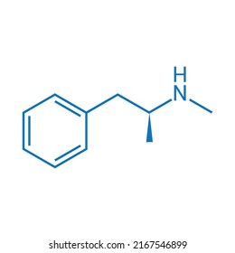 Chemical Structure Of Methamphetamine (C10H15N)