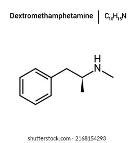 Chemical Structure Of Methamphetamine (C10H15N)