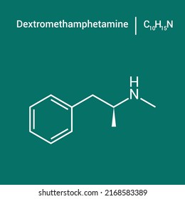 Chemical Structure Of Methamphetamine (C10H15N)