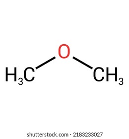 Chemical Structure Methoxymethane C2h6o Stock Vector (Royalty Free ...