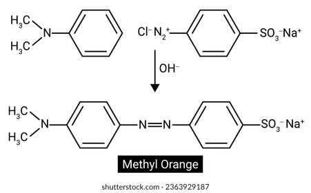 chemical structure of methyl orange svg