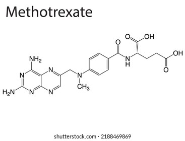 Chemisches Strukturmolekül des Krebsmedikaments Methotrexat