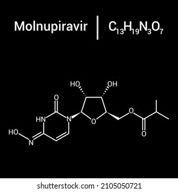 estructura química de Molnupiravir (C13H19N3O7)