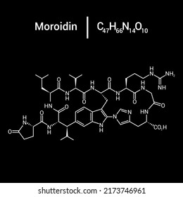 chemical structure of Moroidin (C47H66N14O10)