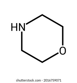 chemical structure of Morpholine (C4H9NO)