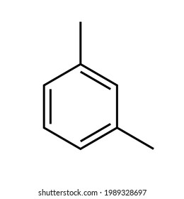 chemical structure of m-xylene (c8h10)