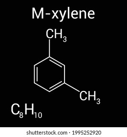 chemische Struktur von m-Xylol (c8h10)