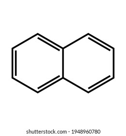chemical structure of naphthalene (C10H8)
