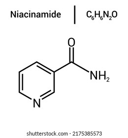 Chemical Structure Nicotinamide Niacinamide C6h14o6 Stock Vector ...