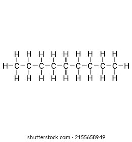 estructura química de Nonane (C9H20)