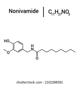 chemical structure of Nonivamide (C17H27NO3)