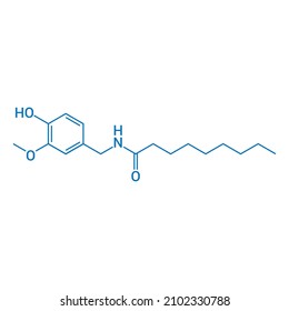 chemical structure of Nonivamide (C17H27NO3)