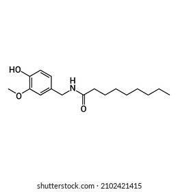 chemical structure of Nonivamide (C17H27NO3)