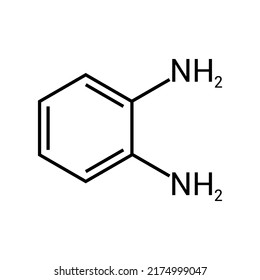 chemical structure of o-Phenylenediamine (C6H8N2)