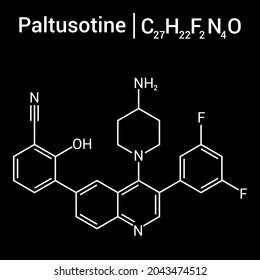 chemical structure of Paltusotine (C27H22F2N4O)