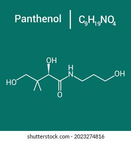 chemical structure of Panthenol (C9H19NO4)