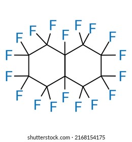 chemical structure of Perfluorodecalin (C10F18)