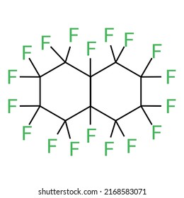 chemische Struktur von Perfluordecalin (C10F18)