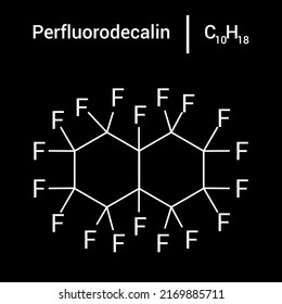 estructura química de la perfluorodecalina (C10F18)