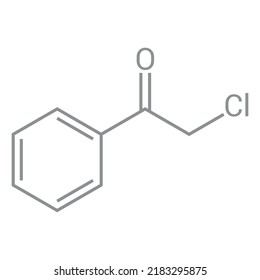 chemical structure of Phenacyl chloride (C8H7ClO)