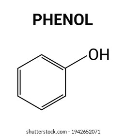 Chemical Structure Of Phenol (C6H6O)