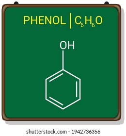 Chemical Structure Of Phenol (C6H6O)