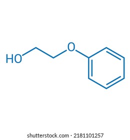 chemische Struktur von Phenoxyethanol (C8H10O2)