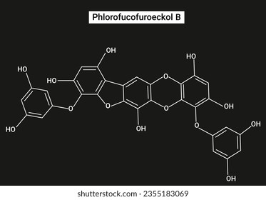 the chemical structure of Phlorofucofuroeckol B