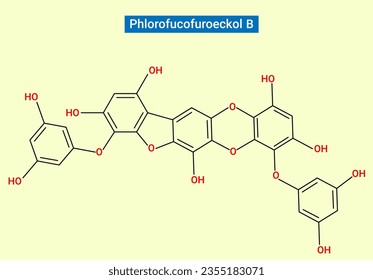 the chemical structure of Phlorofucofuroeckol B