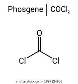 Chemical Structure Of Phosgene (COCl2)