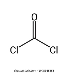 Chemical Structure Of Phosgene (COCl2)